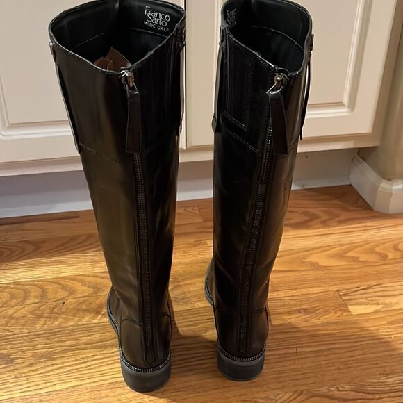 Franco Sarto Women’s Black Rounded Toe Becky Wide Calf Knee High Boots- Size 6M - Picture 4 of 16